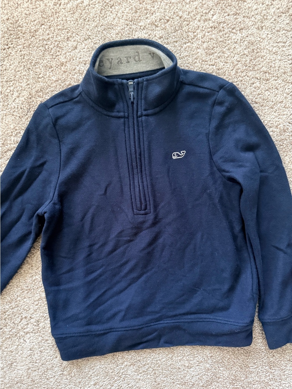 Vineyard Vines Boys Navy Quarter-Zip Pullover Sweater
